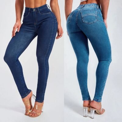 Jeans Skinny de Cintura Alta