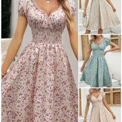 Vestido de flores francés