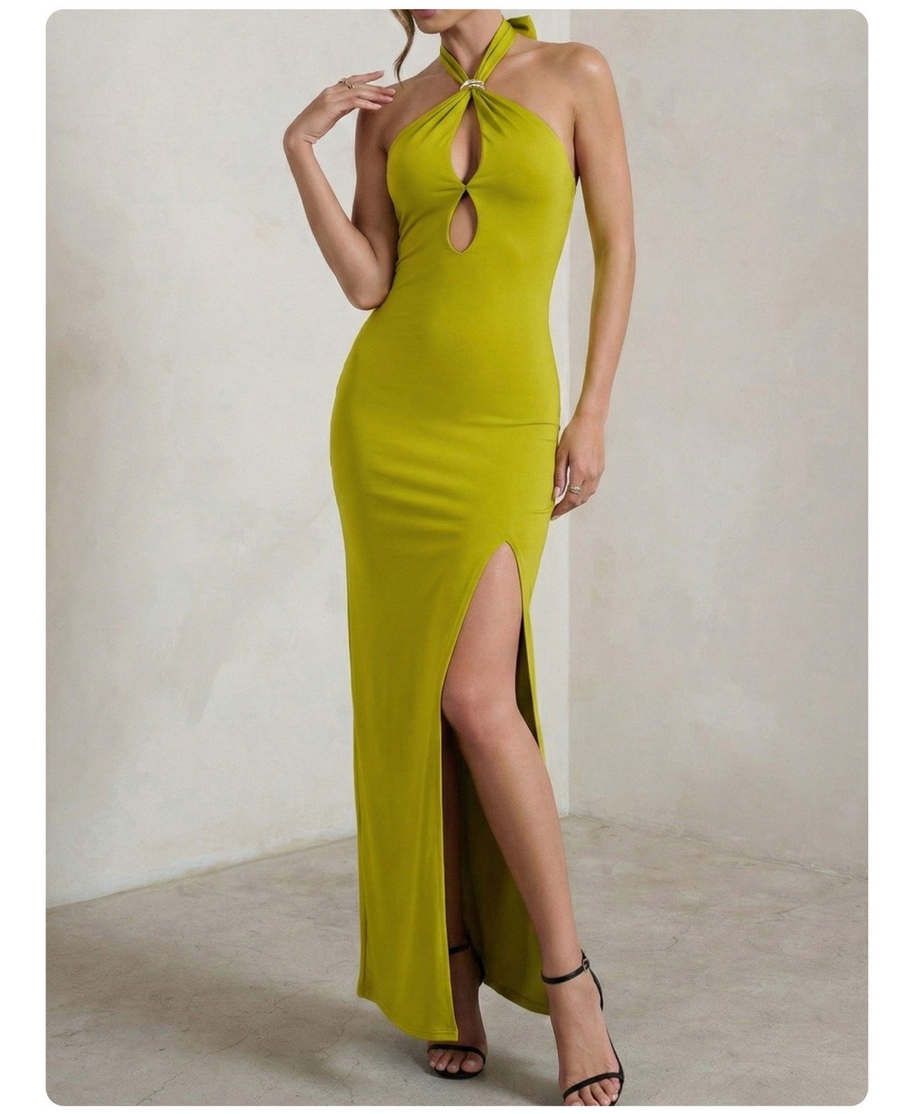 Vestido largo halter con espalda descubierta - Imagen 7