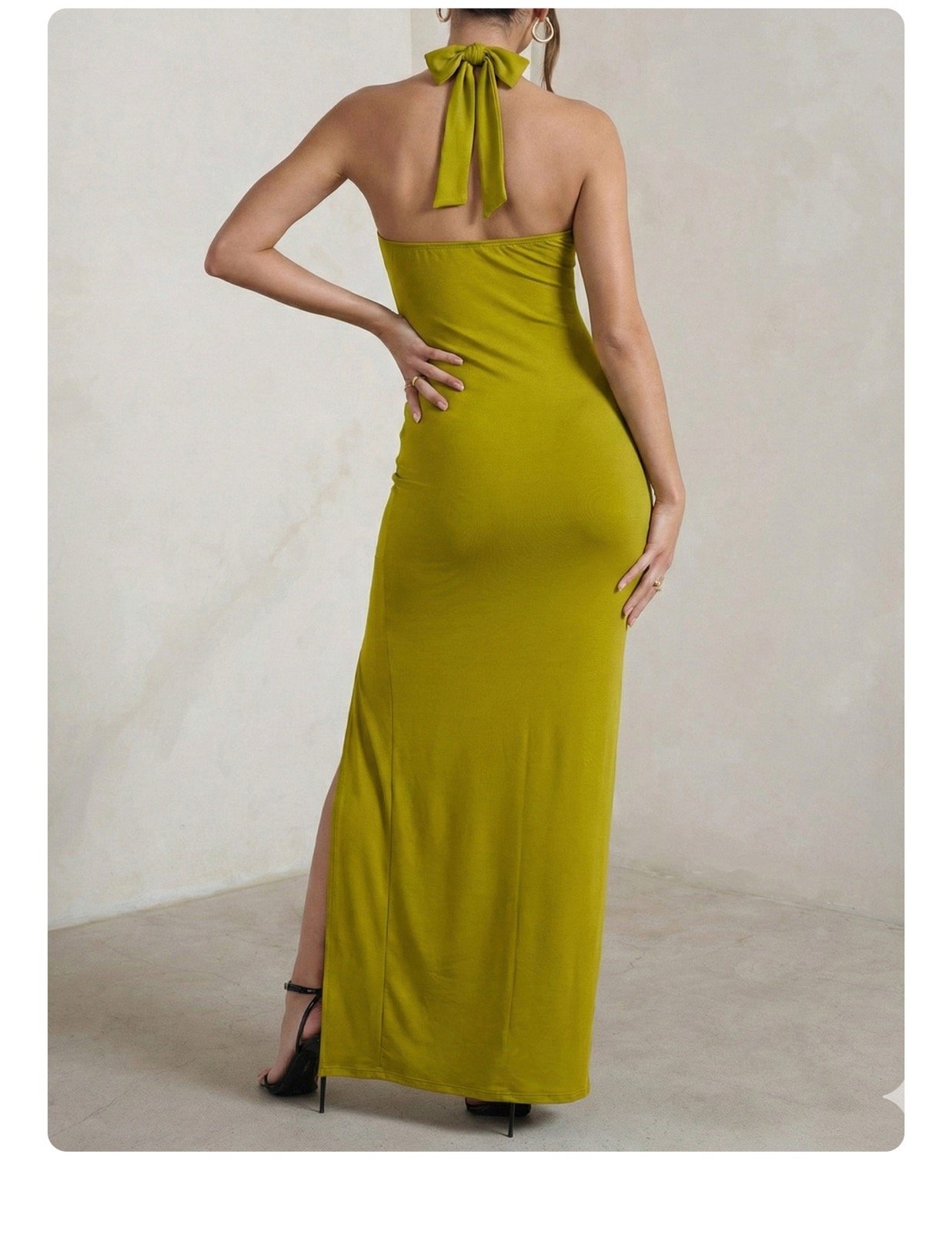 Vestido largo halter con espalda descubierta - Imagen 6