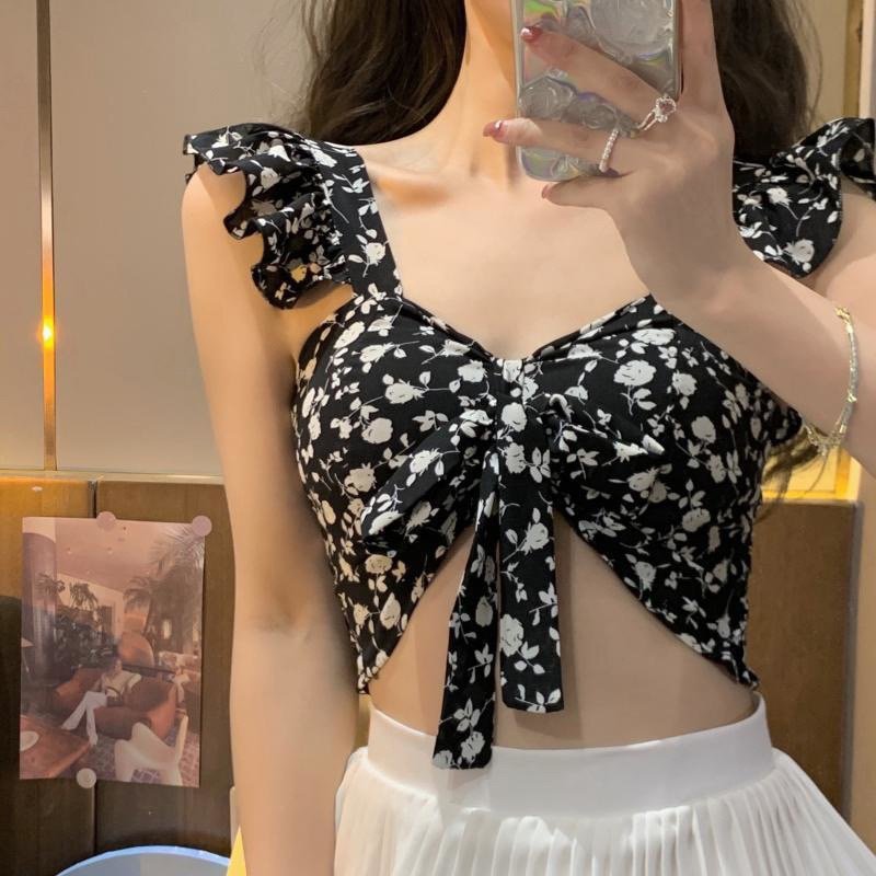 Top corto floral vintage - Imagen 7