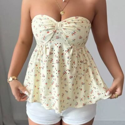 Top Glamour Plisado para Mujer
