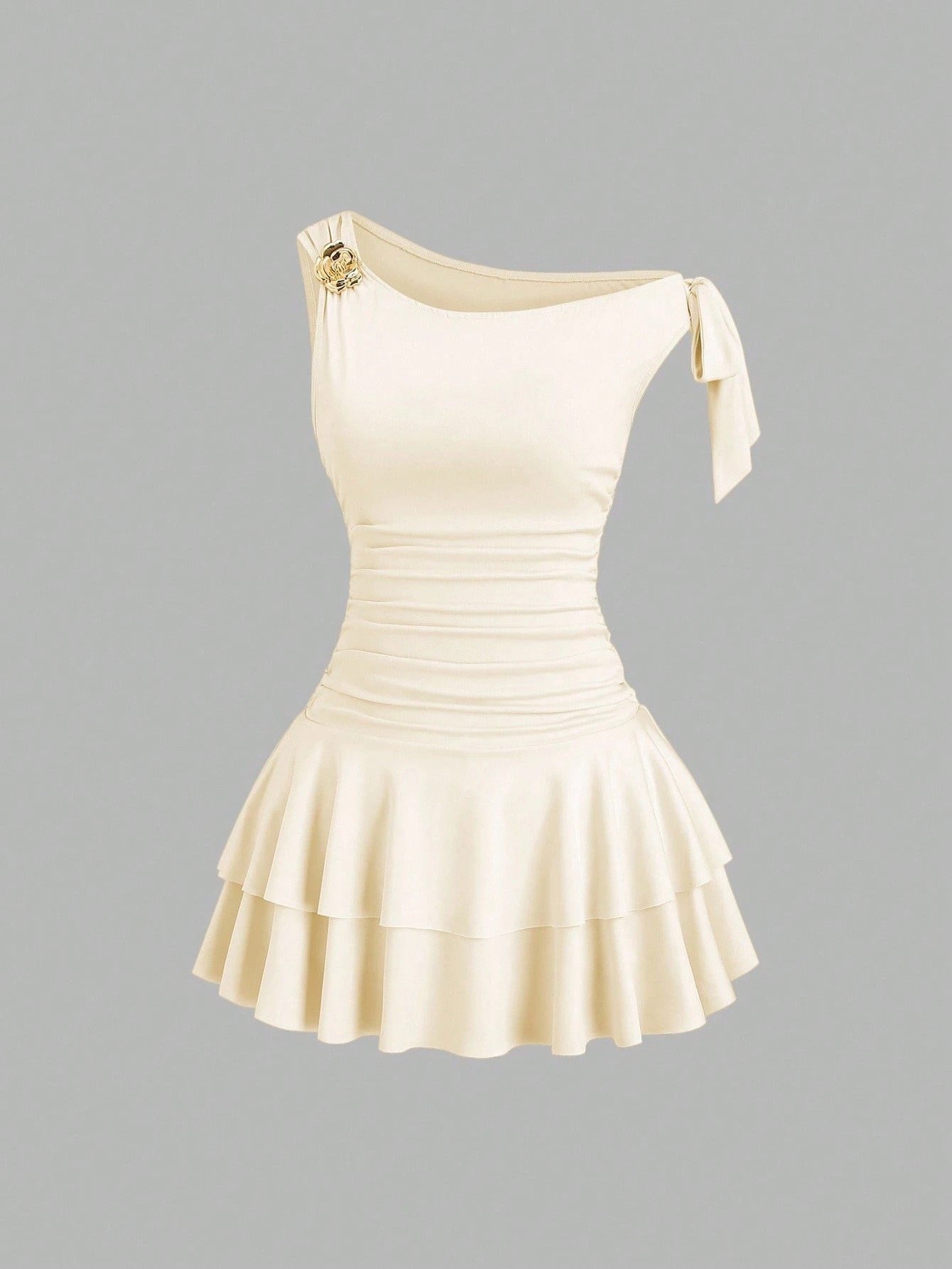 Vestido corto de un hombro - Imagen 2