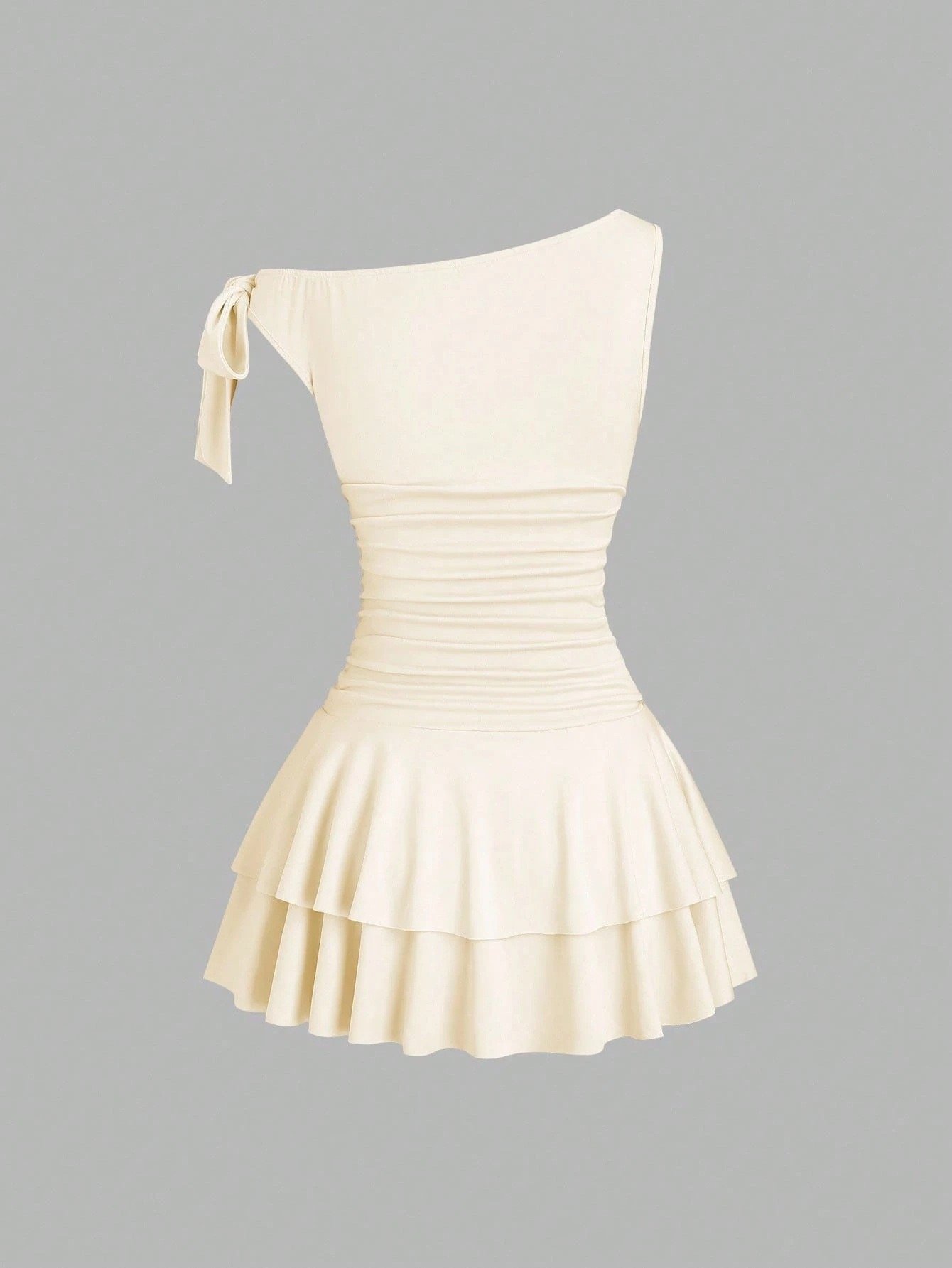 Vestido corto de un hombro - Imagen 7