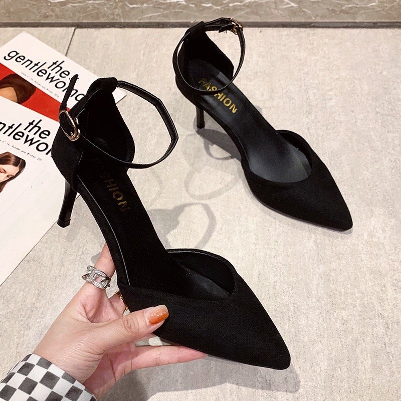 Stiletto destalonado con pulsera al tobillo - Imagen 2