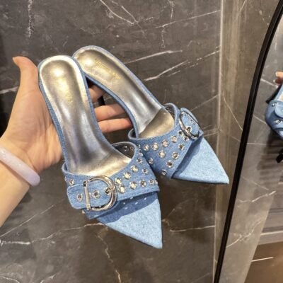 Tacon Mule Denim Chic