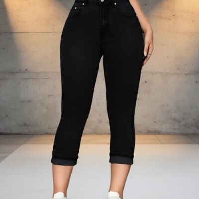 Pantalón capri de mezclilla