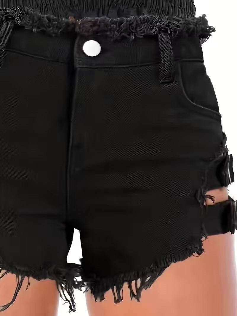 Short de mezclilla con hebillas - Imagen 2