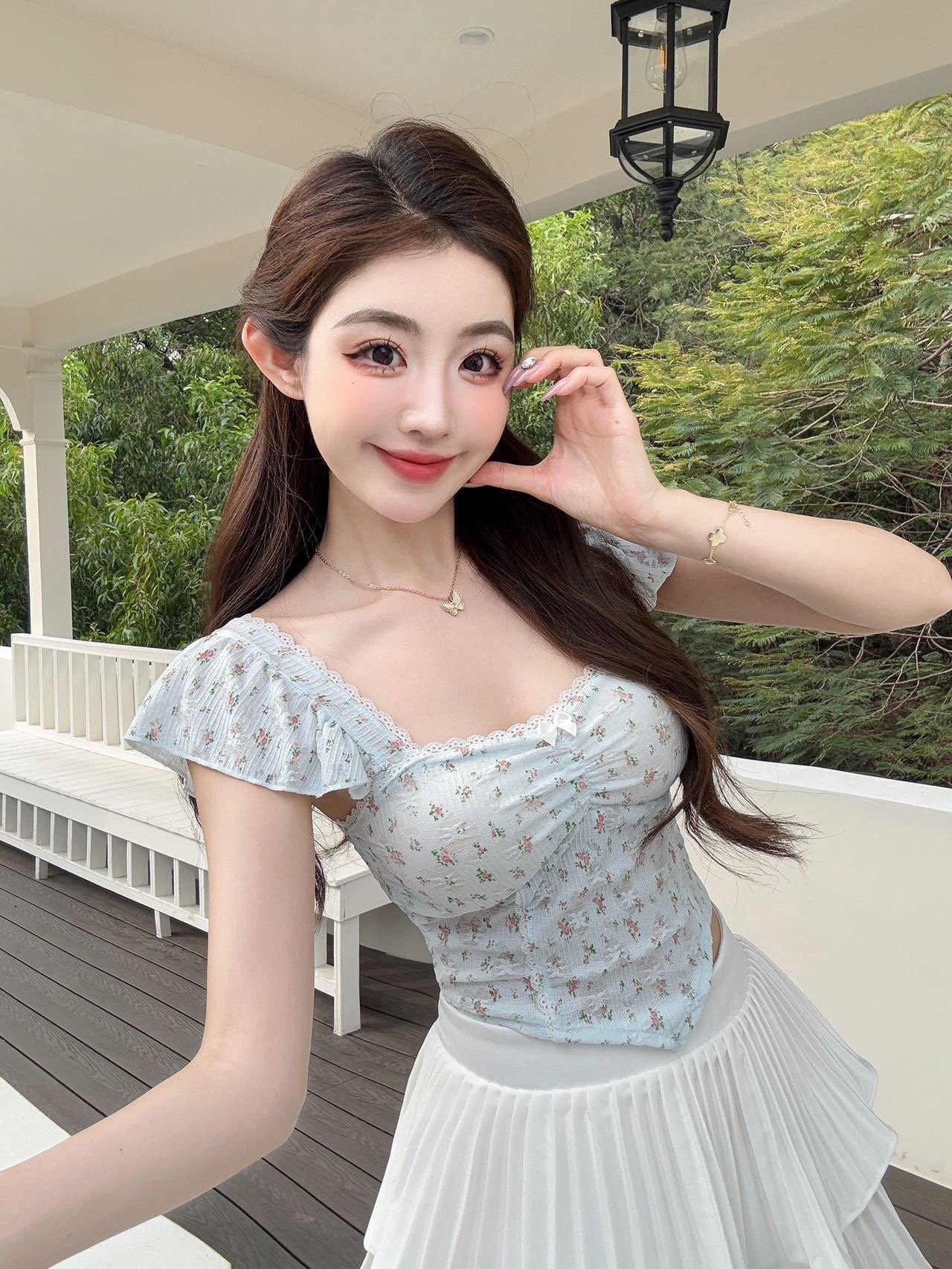 Blusa Corset Floral Romántica - Imagen 9