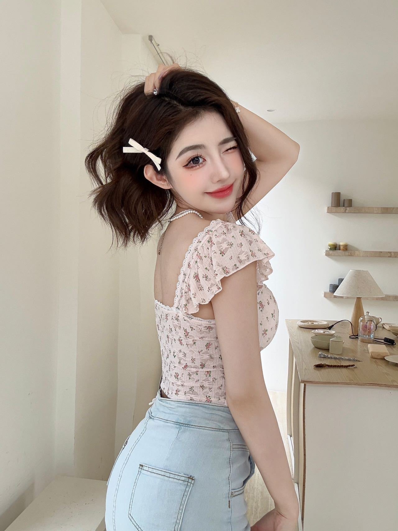 Blusa Corset Floral Romántica - Imagen 8