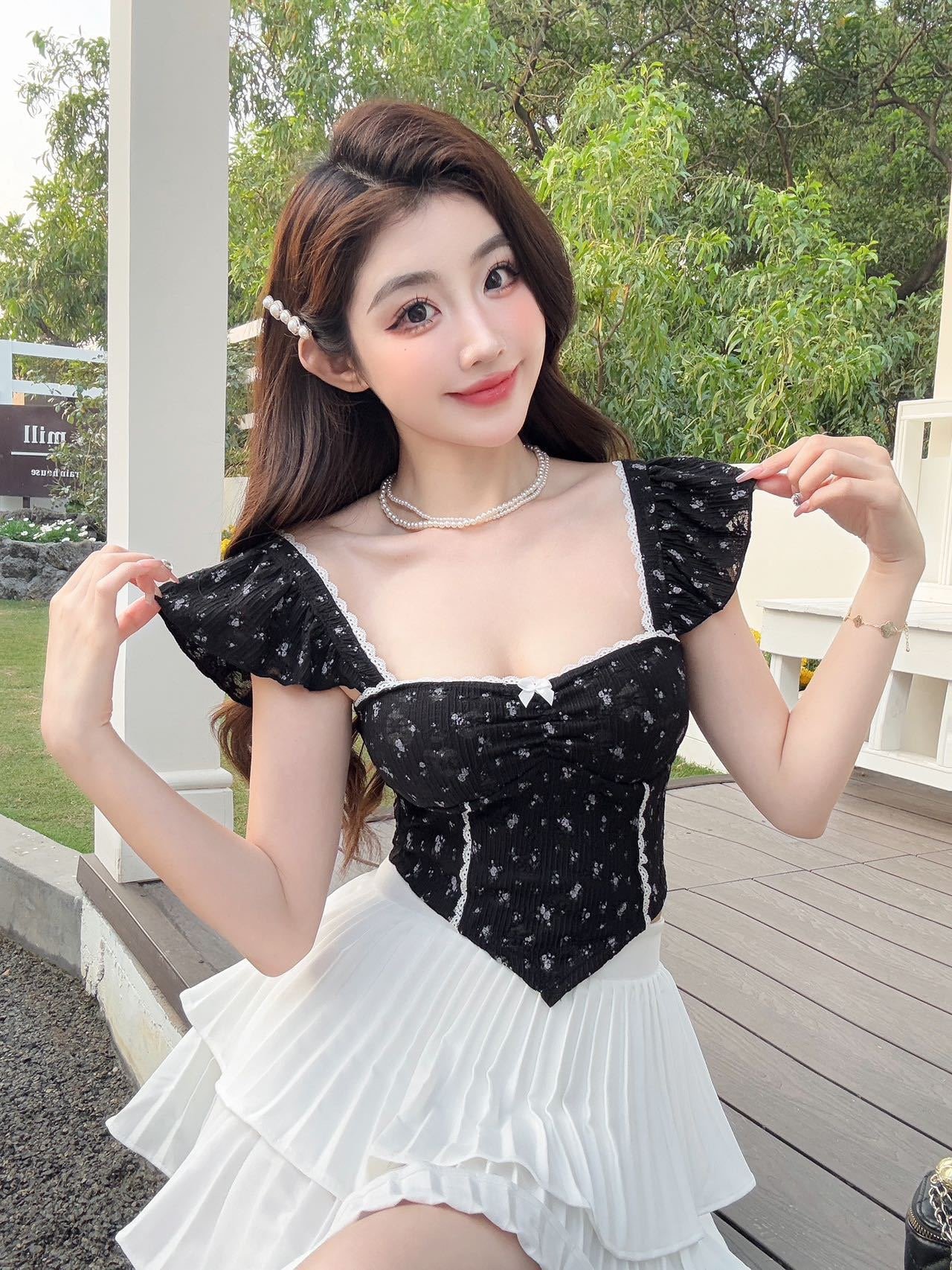 Blusa Corset Floral Romántica - Imagen 3
